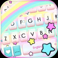 Cute Rainbow Stars Keyboard Background cho Android